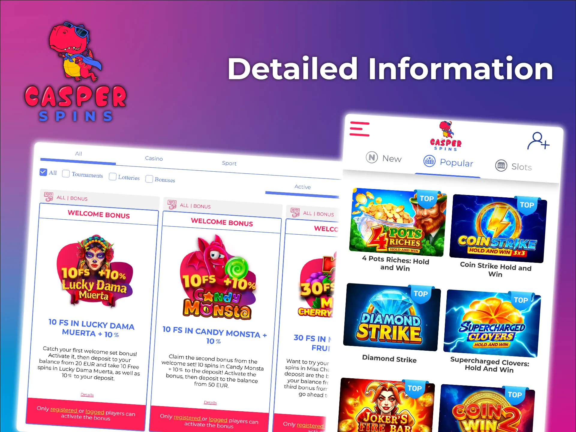 Check out detailed information about Casper Spins.